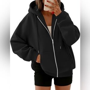 Trendy Queen Women’s Zip Up Hoodie Oversized Sweatshirt